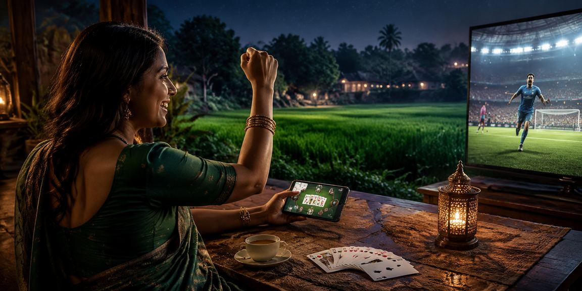 বগুড়ায় তিন পাতার গেম খেলছেন মডেল